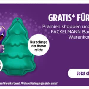 gratis Tannenbaum Backform von Fackelmann für Prämienbestellung Deutschlandcard (mind. 2499 Punkte)