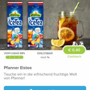 Pfanner Eistee für 0,89€ mit Marktguru und Lidl