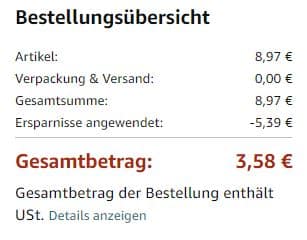 Kasse bei Amazon