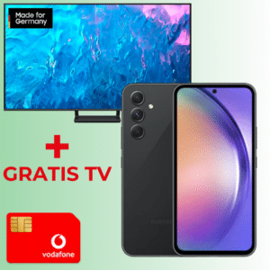 Galaxy A54 5G (256GB) für 179€ + 55" QLED 4K TV (2023) + 100€ Wechselbonus + 35GB LTE &amp; 5G Allnet für 34,99€ mtl. (Vodafone Smart Lite Spezial)