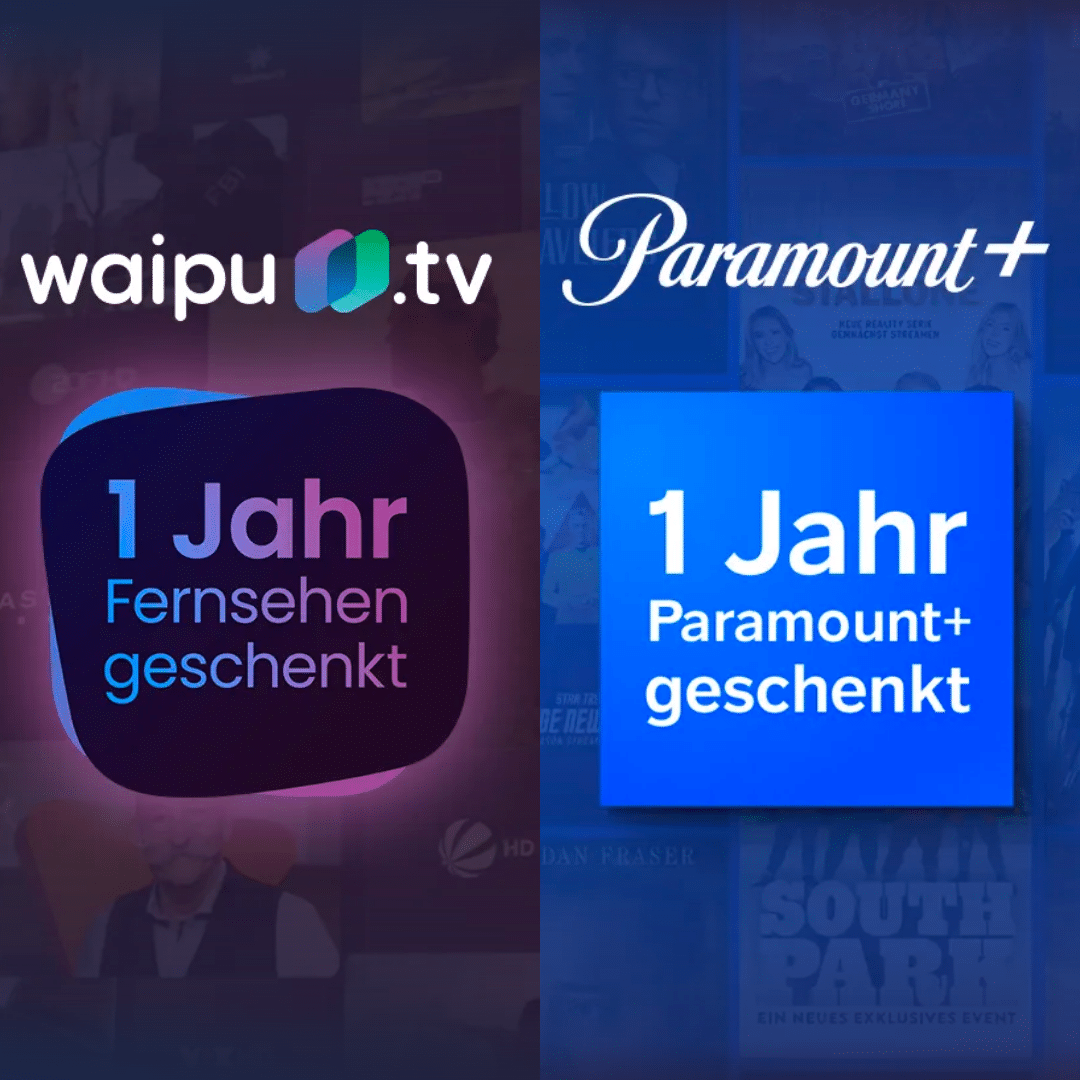 waipu.tv 4K Stick mit Perfect Plus Jahrespaket inkl. Paramount+