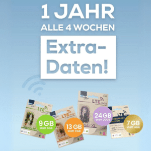 Extra-Datenvolumen 📲 EDEKA smart Prepaid im LTE Max Telekom-Netz (1GB für 4,95€ | 9GB für 9,95€ | 13GB für 14,95€ | 24GB für 24,95€)