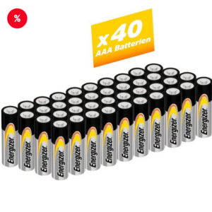 Energizer 40 Stück Alkaline Power Micro (AAA) Batterie für 12,95€ (statt 24€) mit Otto UP