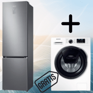 🚀 Samsung Kühl-/Gefrierkombination, 203 cm, A*, 387ℓ, Edelstahl RL38A776ASR/EG + Samsung WW5500T Waschmaschine, SLIM Platzsparer, 8 kg für nur 1299€