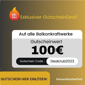 😍 Exklusiv! 100€ Gutscheinaktion bei DealClub auf Balkonsolar