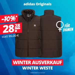 🧥 Adidas Originals Damen Winterweste für 32,23€ (statt 49€)