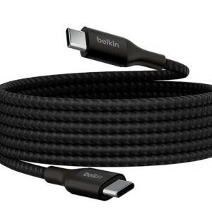 Belkin BoostCharge USB-C-auf-USB-C-Schnellladekabel mit 240 W (2m / USB-IF-zertifiziert / Schwarz) | (1x Kabel) 12,90€ statt ab 23,99€ | (2x Kabel) 22,80€ statt 25,80€