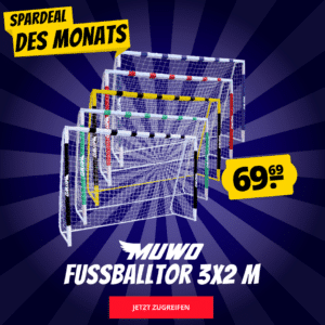 MUWO Fußballtor aus Stahl (3 x 2 m) in 5 Farben für 69,99€