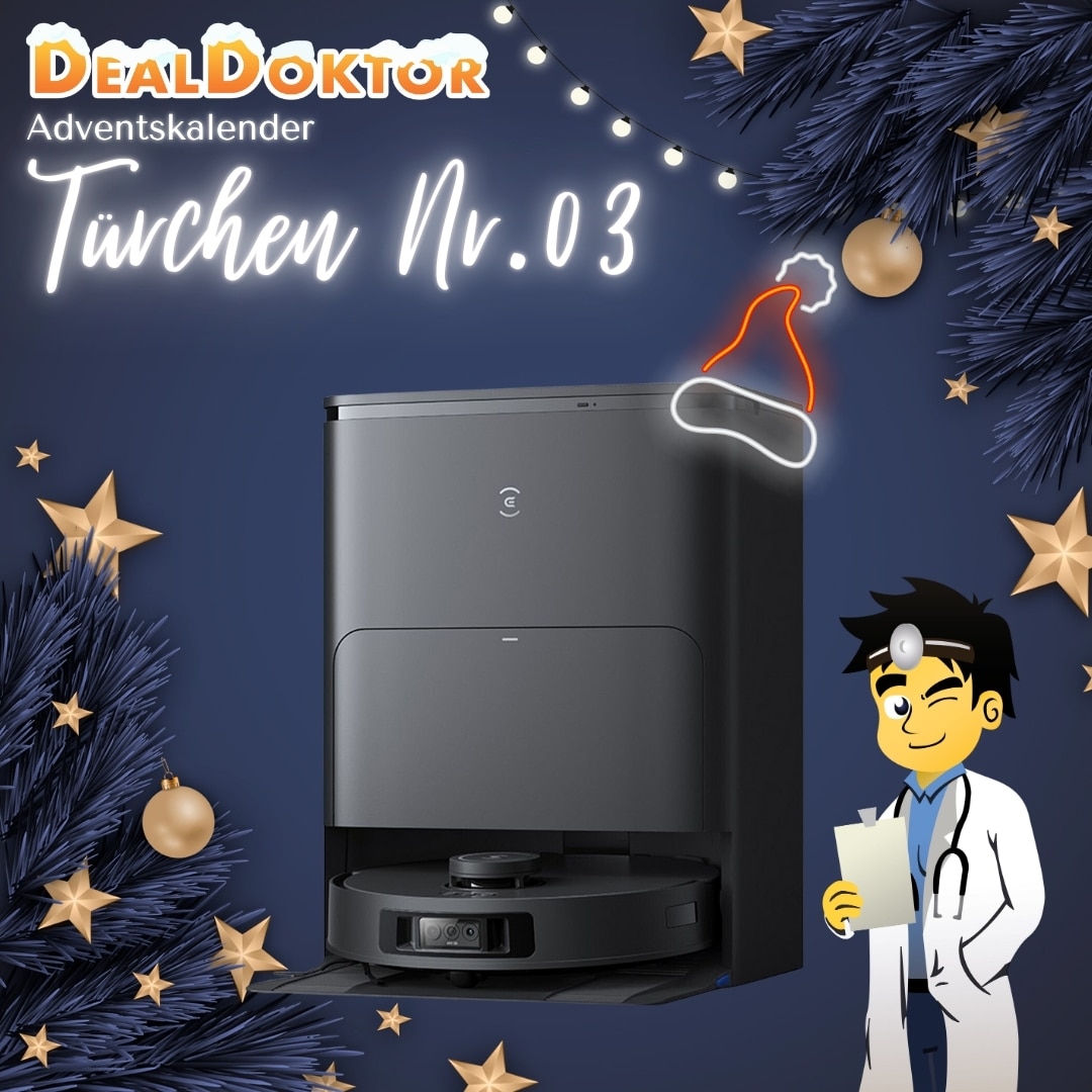 Thumbnail 🎁 DealDoktor Adventskalender - Türchen 3: ECOVACS DEEBOT T30S PRO Saugroboter mit Wischfunktion gewinnen