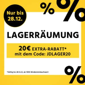 Lagerräumung Jeans Direct: 20€ Rabatt ab 100€ MBW