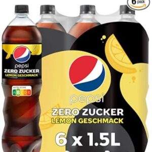 Pfandfehler!!! Pepsi Max Lemon 6er Pack (6 x 1,5l) für 6,06€ zzgl. 1,26 € Pfand inkl. Prime-Versand (effektiv 4,33 €)