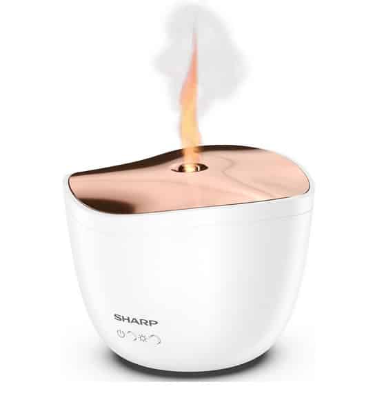 Sharp DF-A1E Ultraschall-Aroma-Diffuser mit Licht- und Nebelfunktion (Weiß-Roségold) für 18,95€ (statt 25€)