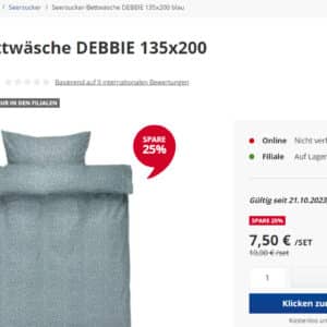 Jysk Seersucker Bettwäsche für 7,50€ in den Filialen