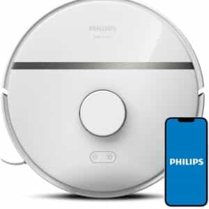 Philips Homerun Serie 3000 Saugroboter mit Wischfunktion, ultrastarke Saugleistung (4.000 Pa), Lasernavigation, 200 Min. Laufzeit, Staubsauger Roboter für Teppiche &amp; Tierhaare, App, Weiß, XU3000/02 bei Amazon für 269,90€