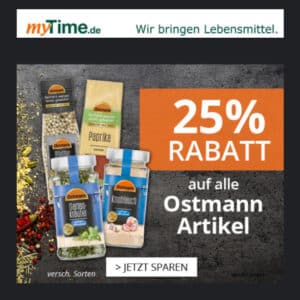 25% Rabatt auf Ostmann Gewürze bei mytime Onlinesupermarkt