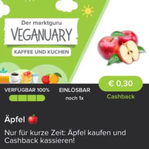 0,30€ Cashback auf Äpfel mit der Marktguru App