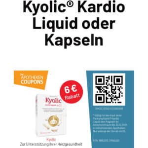 6€ Rabatt auf Kyolic Kardio Liquid Kapseln fürs Herz ♥️