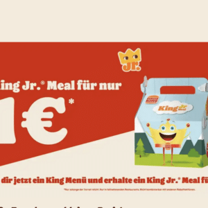 King Junior Meal für 1€ bei Bestellung eines King Menüs