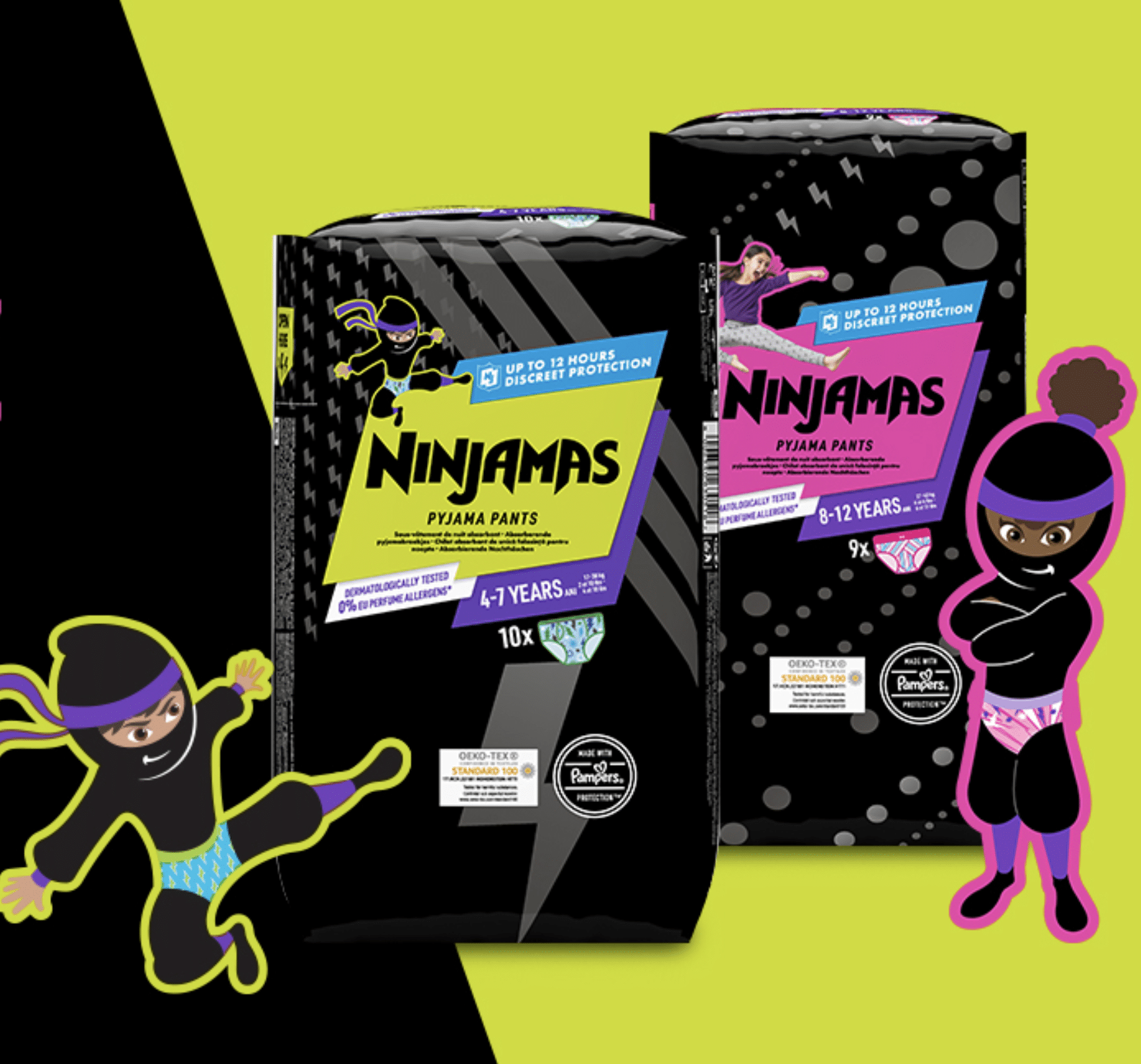 Ninjamas Pampers gratis testen