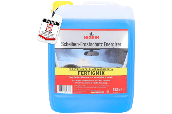 ⛄ NIGRIN Scheiben-Frostschutz ENERGIZER Fertigmix -18°, schnellwirkend,  blau, 5 Liter für 9,95€ (statt 12€)