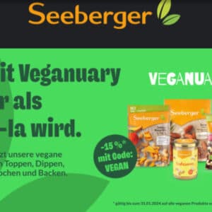 15% Rabatt auf vegane Snacks &#043; 1 Nussmus gratis ab 50€ MBW