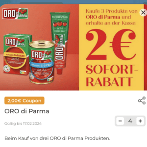 3x Oro Di Parma Tomatenmark 200g für 1,33€ - Einzelpreis 0,44€ (ab DO 8.2.)