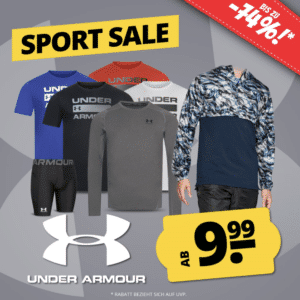 SportSpar: Under Armour Sale mit bis zu 74% Rabatt