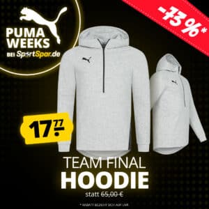 Puma teamFINAL Casuals Hoodie für 21,72€ (statt 37€)