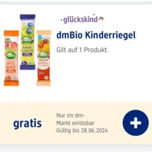 dmBio Kinder Riegel GRATIS (personalisiert)