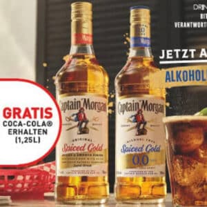 gratis 1,25l Cola zu Captain Morgan Rum bei Edeka auch alkoholfrei