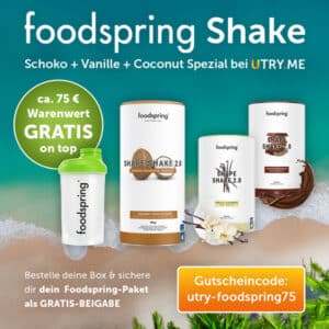 👙 Foodspring-Paket gratis zur Bestellung bei UTRY.ME für 29,90€