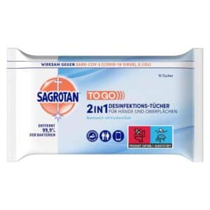 8x Sagrotan Desinfektionstücher 2in1 für 10,53€