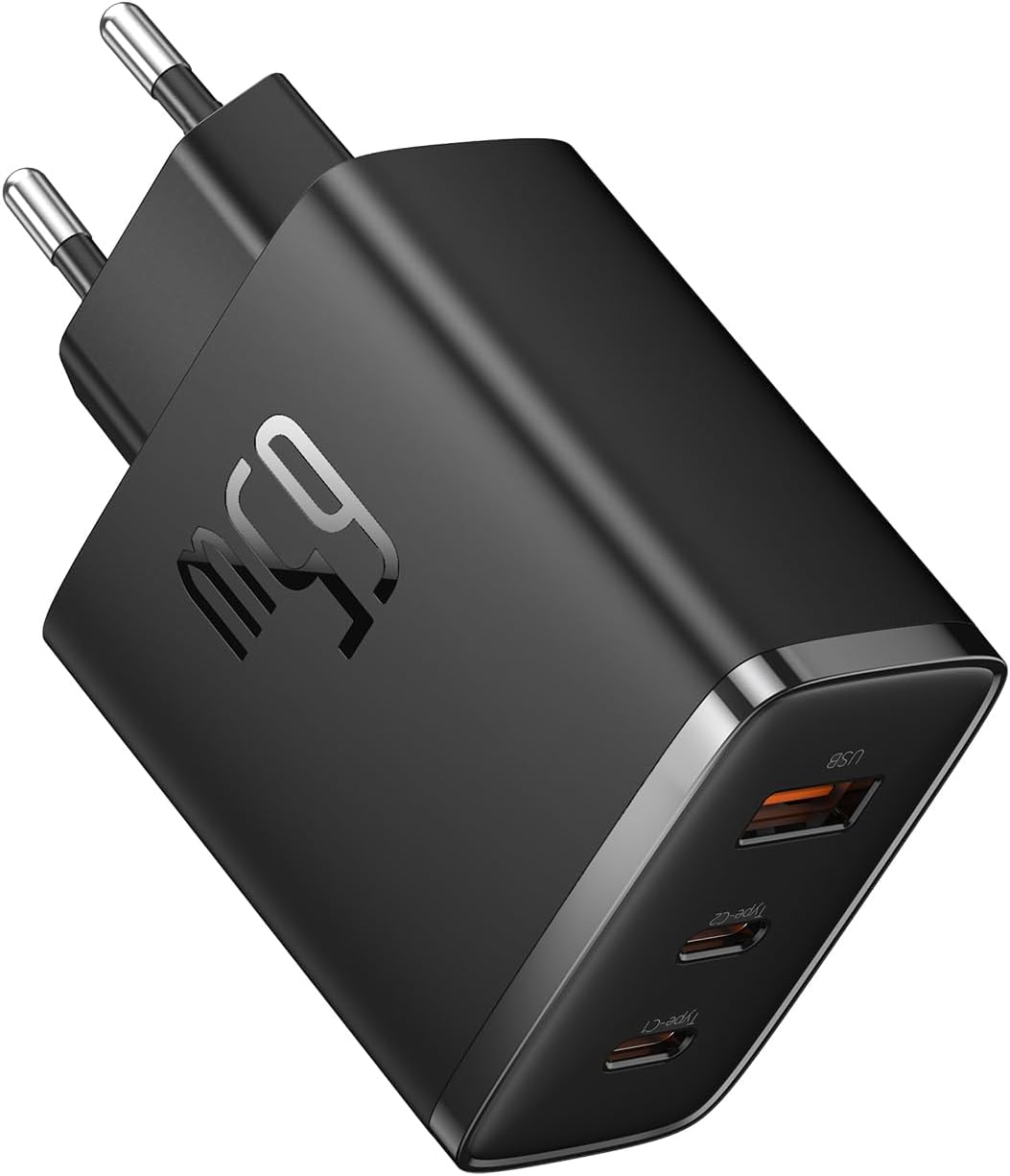 Baseus USB-C Ladegerät mit 65W | 3-Port PD Ladegerät mit PPS