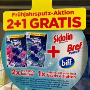 2x WC Frisch kaufen - Bref power oder Sidolin gratis dazu DM