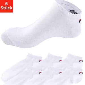 Fila Sneakersocken  mit eingestricktem Logo 6 Paar in weiß für 9,98€(statt 14,62€)