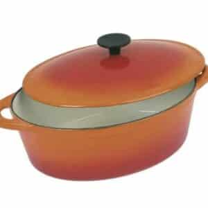 Crealys Grand Chef Tradifonte 501602 Topf oval mit 9 l in Orange für 41,22€ inkl. Versand