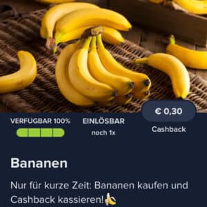 0,30€ Cashback auf Bananen 🍌 mit Marktguru