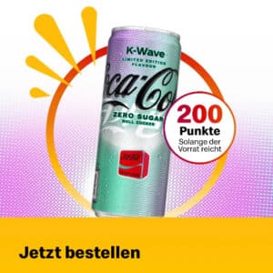 K-Wave Cola Zero Sonderedition gegen 200 Punkte McDonalds