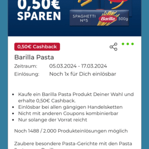 Barilla Nudeln mit Scondoo und Netto M-D für effektiv 0,35€