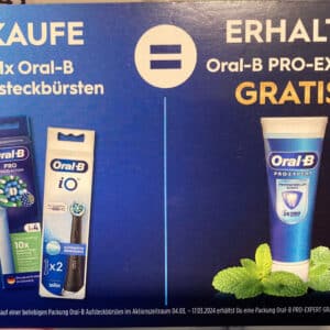 gratis Oral-B Pro-Expert Zahnpasta zu Oral-B Aufsteckbürsten bei DM