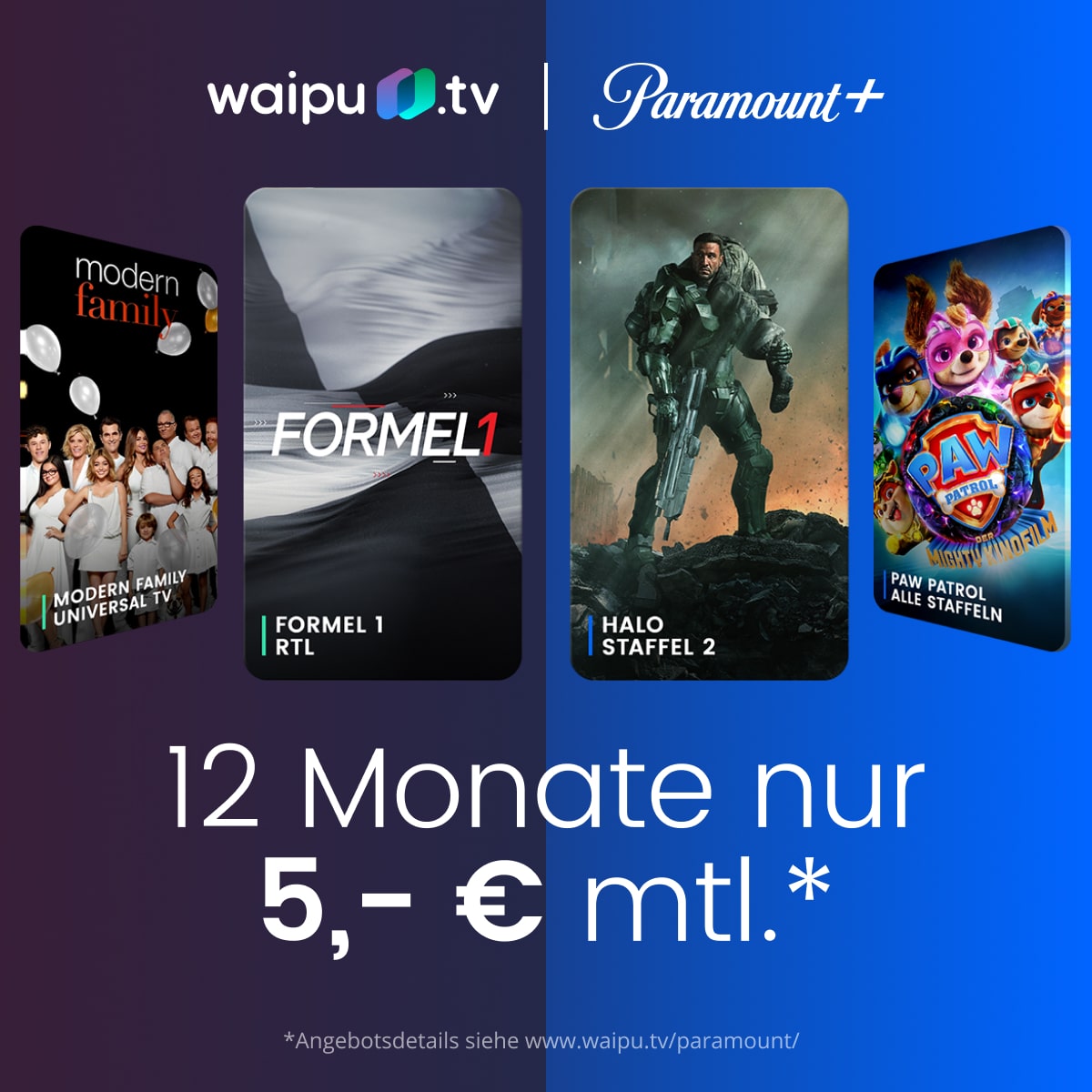 Thumbnail 📺 waipu.tv Perfect Plus nur 5€/Monat + 1 Jahr Paramount+ gratis – 280 Sender, 30.000 Filme, Serien und Shows auf Abruf! 🚀