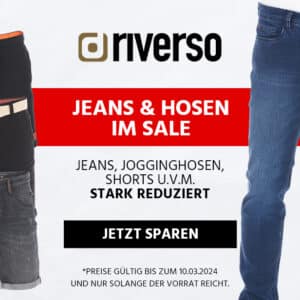 riverso Jeans &amp; Hosen Sale: Jogginghosen, Shorts &amp; Co. ab 15,99€