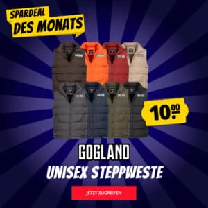 🦺 GOGLAND "Tjörn" Unisex Steppweste für 14,95€ inkl. Versand