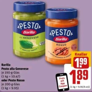 Barilla Pesto Dank Coupon 89ct |  Bei Kaufland mit Kaufland Card für 66ct