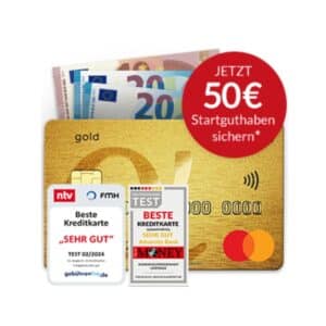 50€ Startguthaben + 100% gebührenfreie Advanzia Mastercard Gold