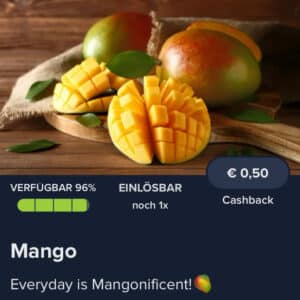 0,50€ Cashback auf Mango bei Marktguru