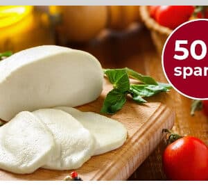 50% Rabatt auf Mozarella bei Scondoo