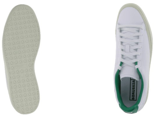 Herren-Echtledersneaker Puma Basket Trim Borussia Mönchengladbach