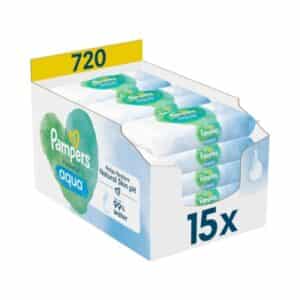 😊 15 x 48 Stück (= 720 Tücher) Pampers Feuchttücher Harmonie aqua für 17,96€ (statt 24€)