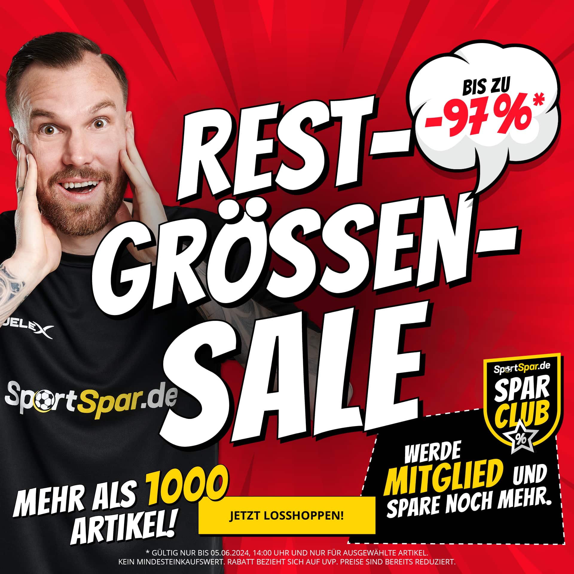 Thumbnail 🔥 riesiger SportSpar Restgrößen-Sale mit bis zu 97% Rabatt